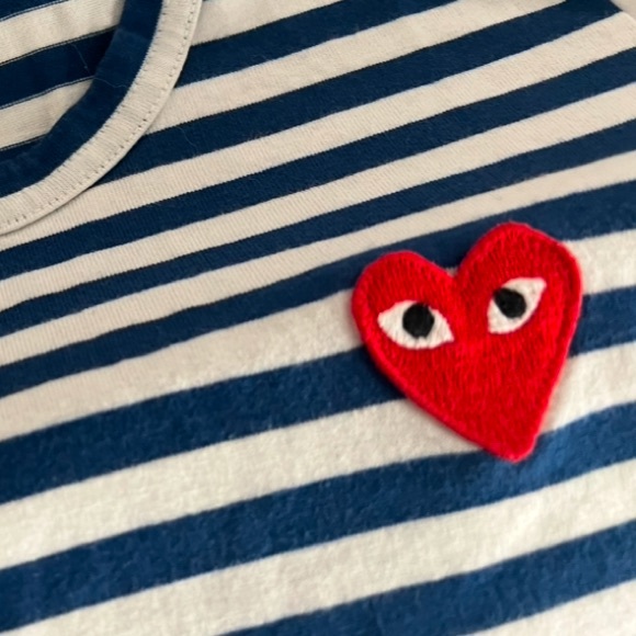 Comme des Garçons PLAY Long-Sleeve Striped T-Shirt - Picture 2 of 5